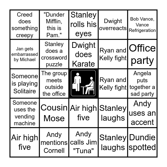 the office binge watching bingo Card