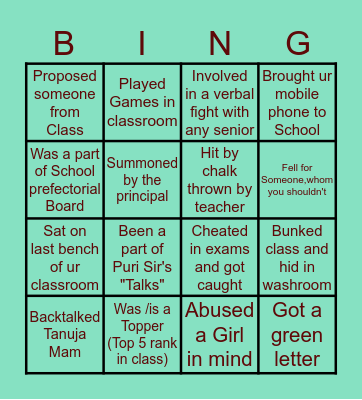 RRRA BINGO Card