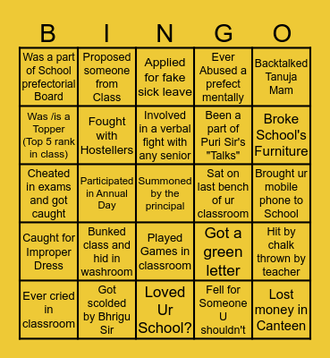 RRRA BINGO Card