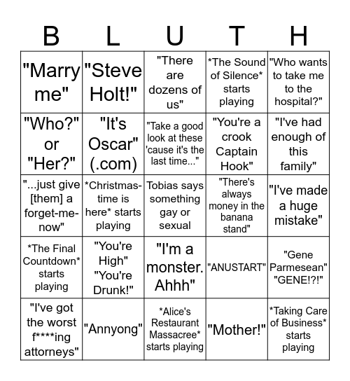 Quotes and Music Bingo Card