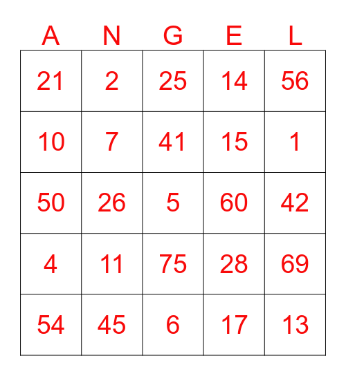 Khen🛡D'ANGELS🛡 Bingo Card