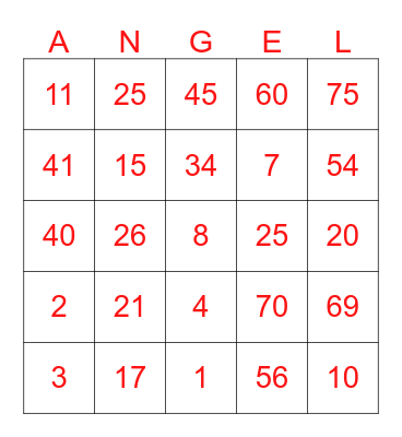 🛡D'ANGELS🛡 Bingo Card