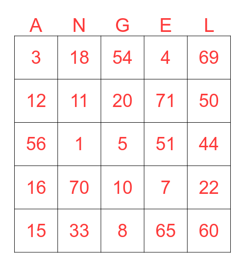 🛡D'ANGELS🛡 Bingo Card