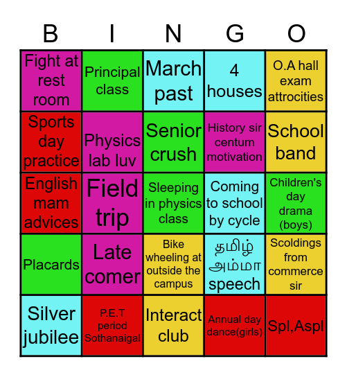 Rotary Bingo Card