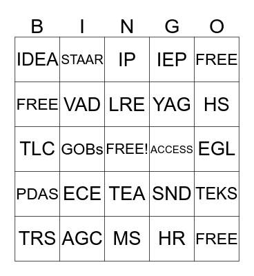 TSD Alphabet Soup Bingo Card