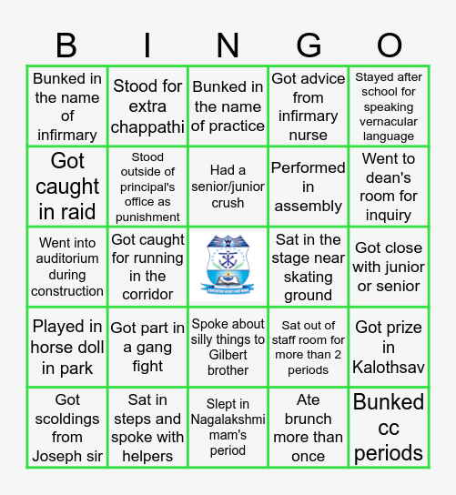 Notre Dame of Holy Cross Bingo Card