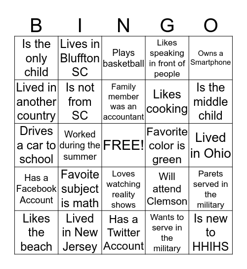 Accounting  Bingo Card