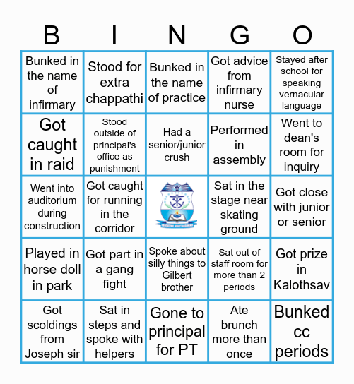 Notre Dame of Holy Cross Bingo Card