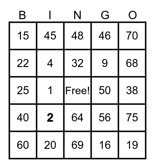 DADDY'S BINGO CARD Bingo Card