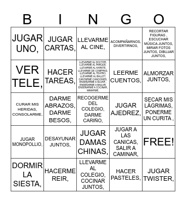 DIA DE LOS ABUELITOS  Bingo Card