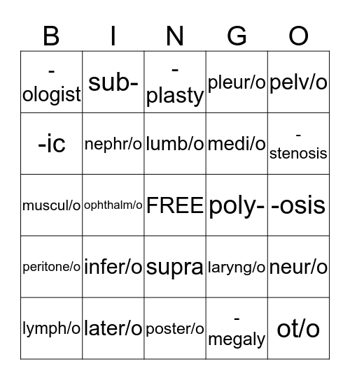 BINGO Card