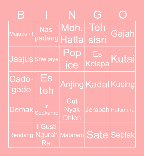 Bingo bingung punya Luna Bingo Card