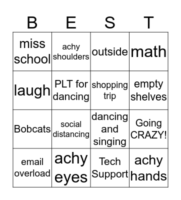 Bobcat's BEST Bingo Card