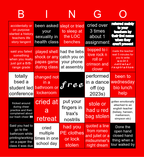 𝓦𝓲𝓷𝓼𝓸𝓻 '23 𝓑𝓲𝓷𝓰𝓸 Bingo Card