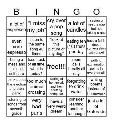 How much do we have in common? Bingo Card