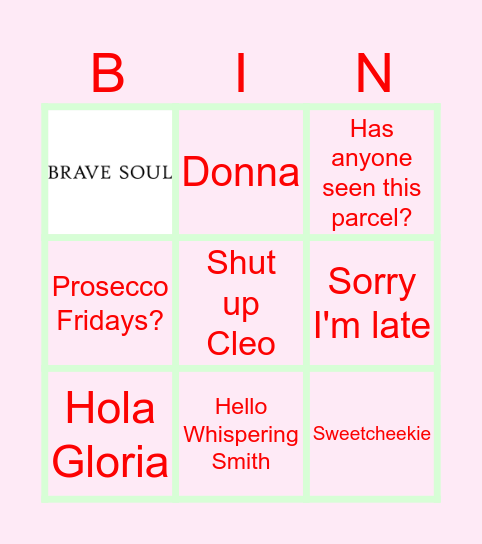 Whispering Smith Bingo Card