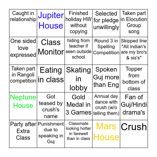 Vatsalya Bingo Card