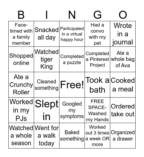 Crunchy Roller Bingo Card