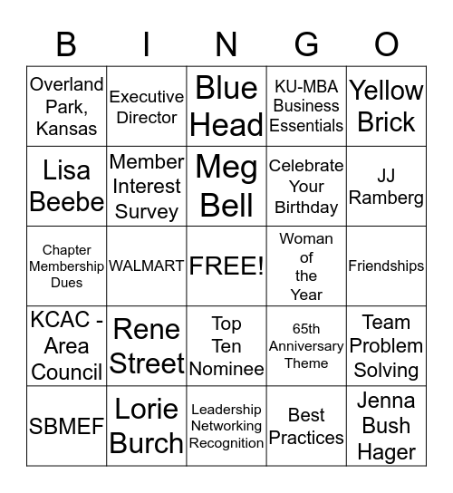 ABWA BINGO Card