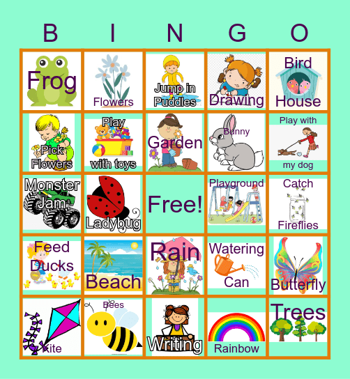 Spring Bingo Card
