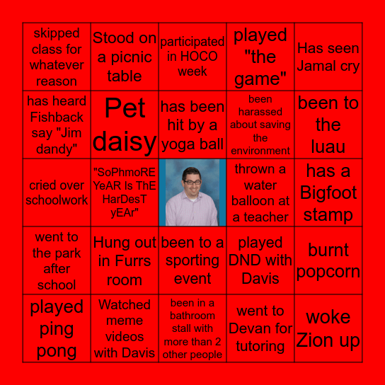Cab Tech Seniors Bingo Card