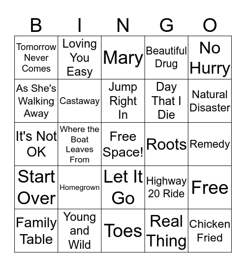 ZBB Bingo Card
