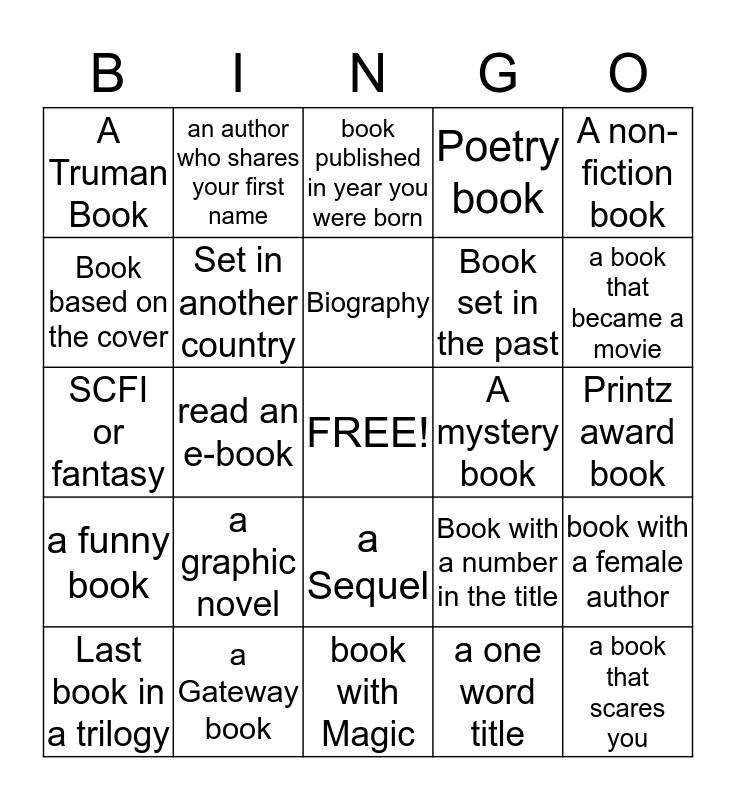 READO Bingo Card