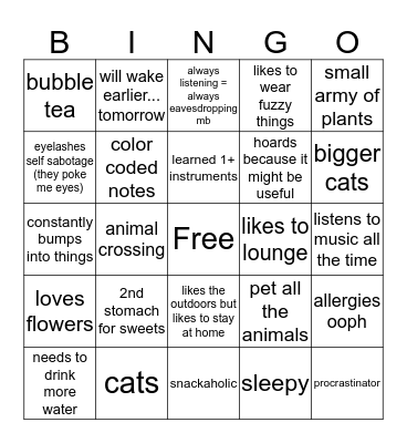 it me Bingo Card