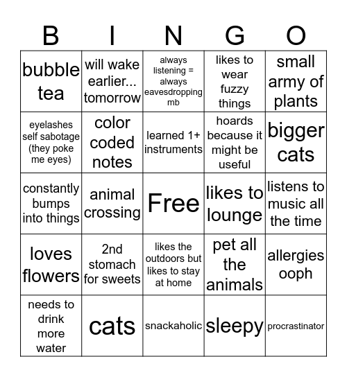 it me Bingo Card