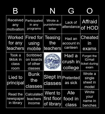 Rvg Bingo Card