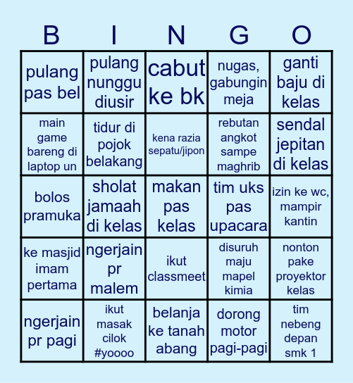 EVEREST BINGO Card