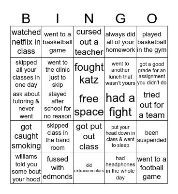 BTW BINGO Card