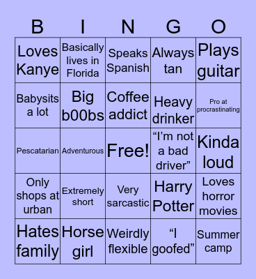 Grace bingo Card