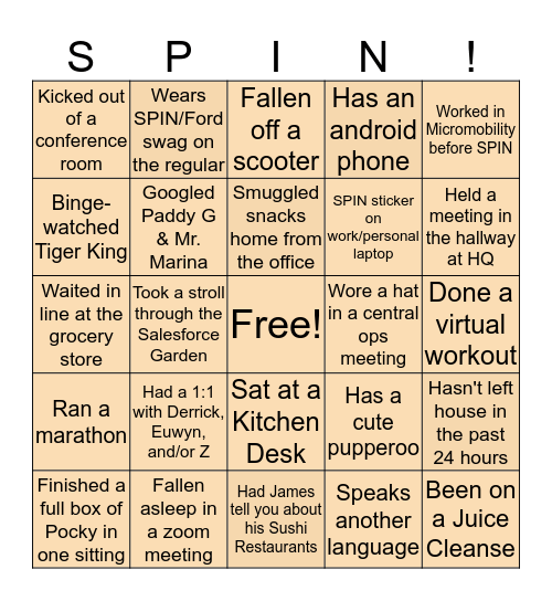 Central Ops BINGO!!! Bingo Card