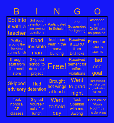 CICS Ralph Ellison Bingo Card