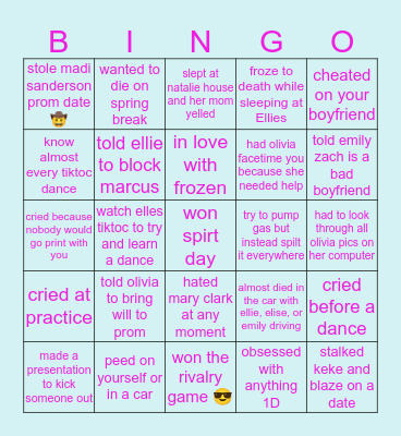 CCO BINGE Bingo Card