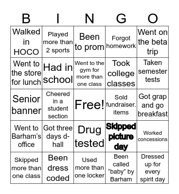 🔴RSHS🔴 Bingo Card