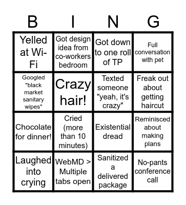 WFH BING Bingo Card