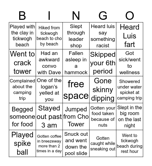 LIT Bingo Card
