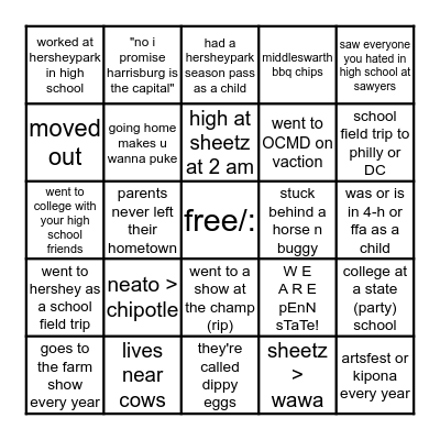 717 bingo Card