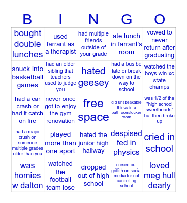 penns valley bingo Card