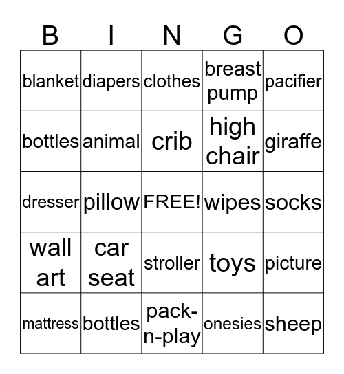Baby Pendergrass  Bingo Card