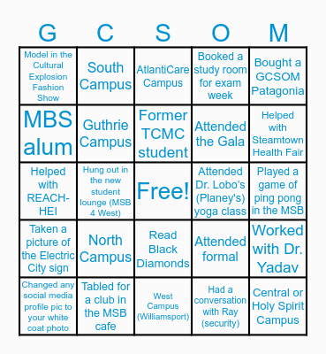 MD Bingo Card