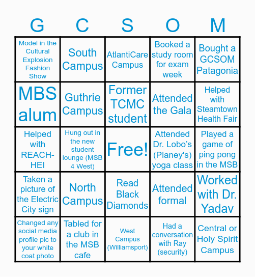 MD Bingo Card