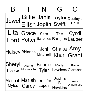 Ladies Night! Bingo Card