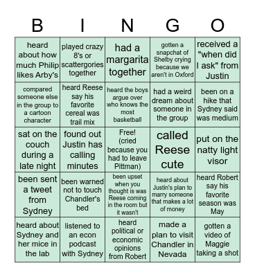 Bingo Card