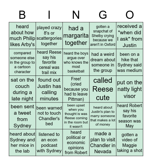 Bingo Card