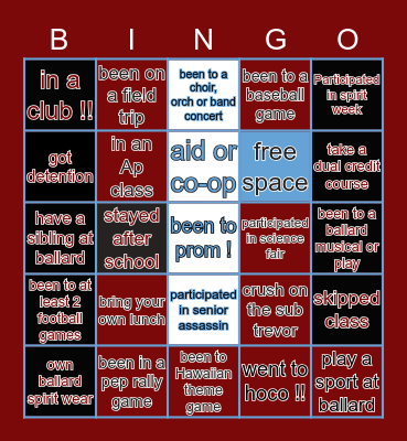 BALLARD BRUIN EDITION 🐻 Bingo Card