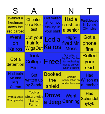 AQUINAS BINGO Card