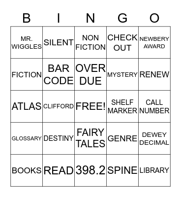 LIBRARY Bingo Card